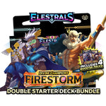 Elestrals Trading Card Game: Firestorm Hermes vs. Zeus Double Starter Deck Bundle with 4 Packs - Retro Island Gaming