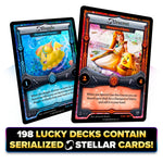 Elestrals Trading Card Game: Firestorm Hestia vs. Poseidon Double Starter Deck Bundle with 4 Packs - Retro Island Gaming