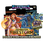 Elestrals Trading Card Game: Firestorm Hestia vs. Poseidon Double Starter Deck Bundle with 4 Packs - Retro Island Gaming