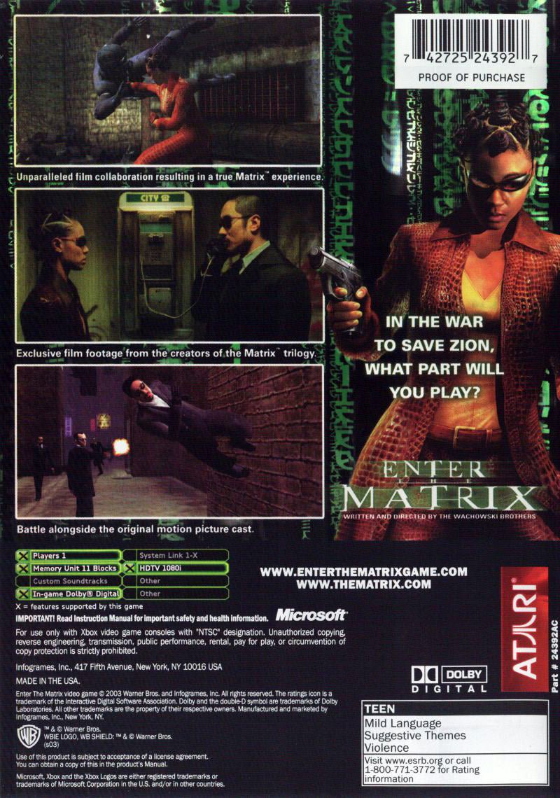 Enter the Matrix - Xbox - Retro Island Gaming