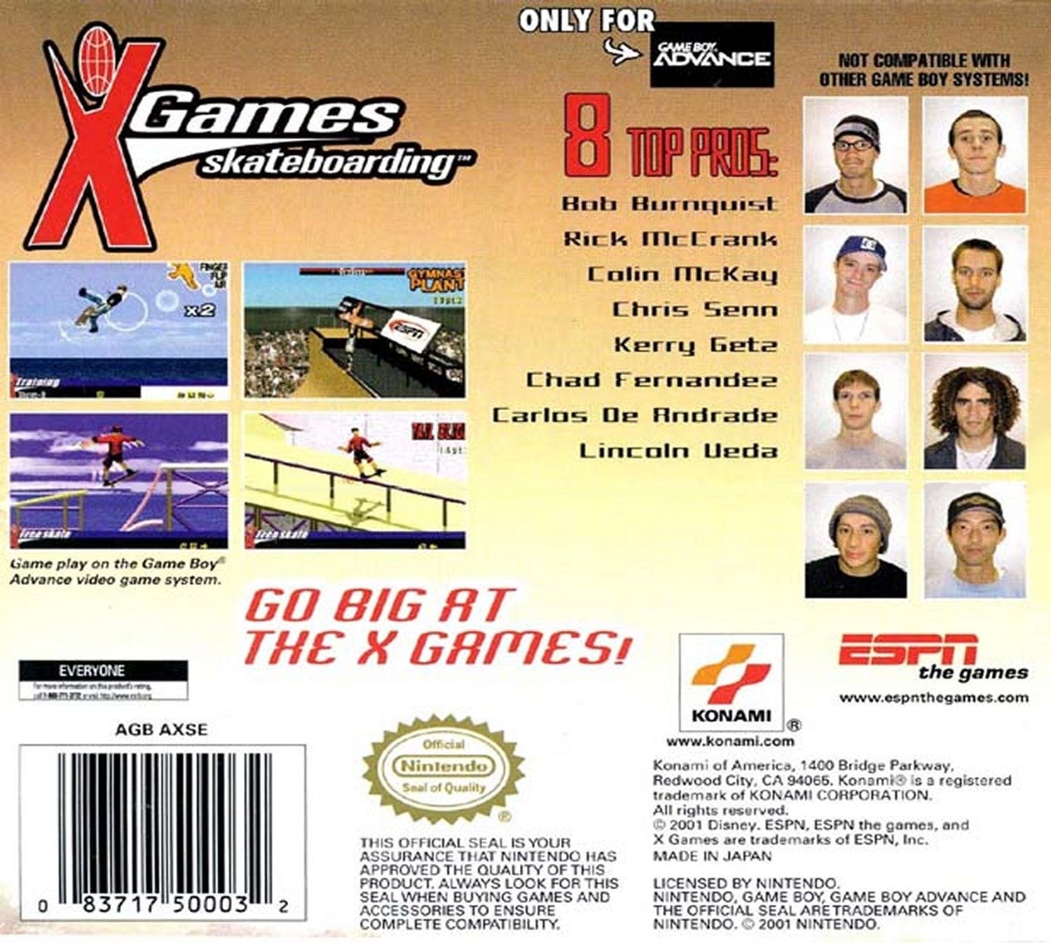 ESPN X Games Skateboarding - GameBoy Advance - Retro Island Gaming