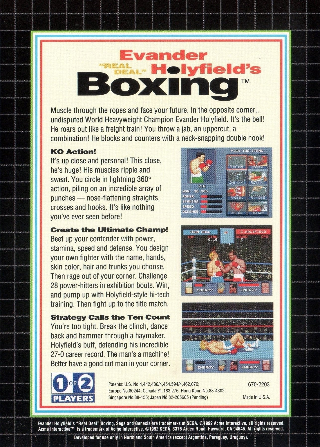 Evander Holyfield's Real Deal Boxing - Sega Genesis - Retro Island Gaming