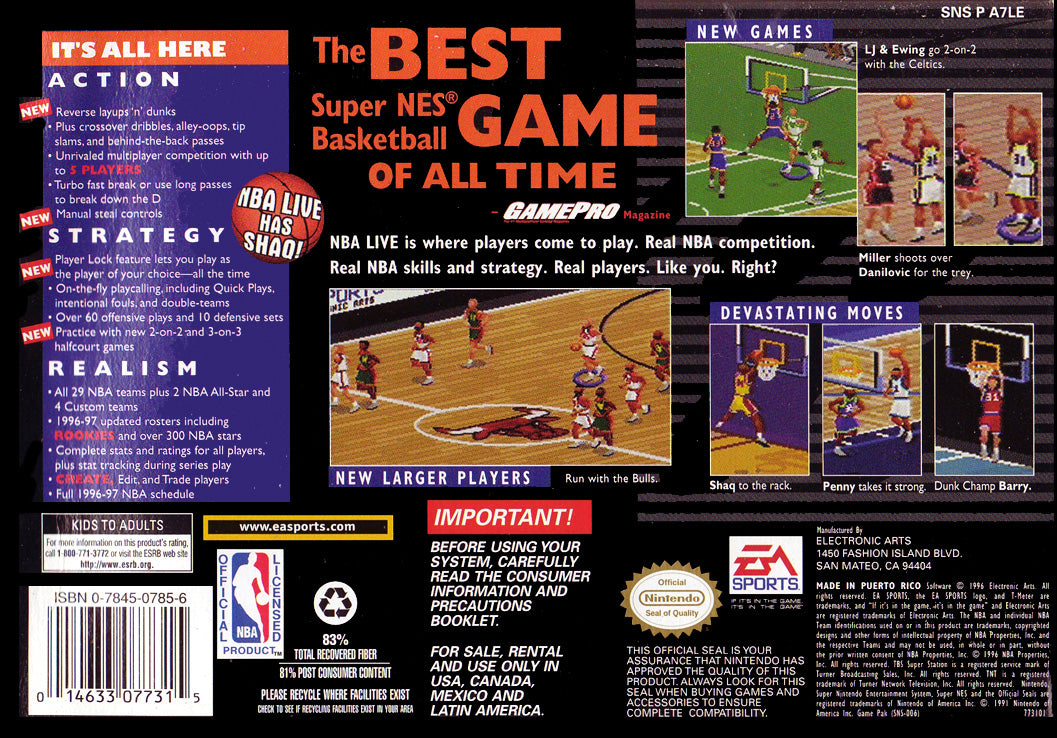 NBA Live 97 - Super Nintendo