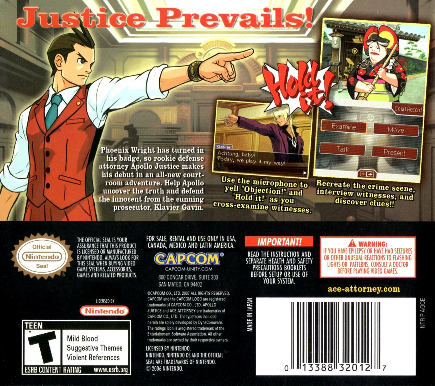 Ace Attorney Apollo Justice - Nintendo DS