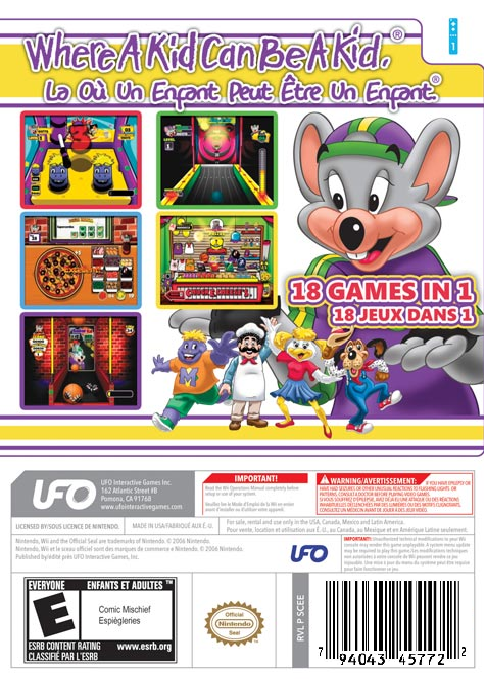 Chuck E Cheese's Party Games - Wii