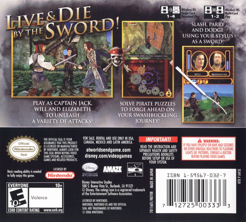 Pirates of the Caribbean At World's End - Nintendo DS