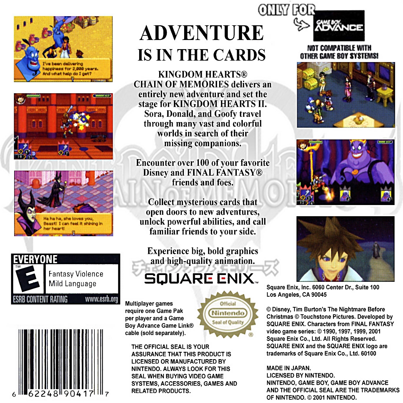 Cadena de recuerdos de Kingdom Hearts - GameBoy Advance