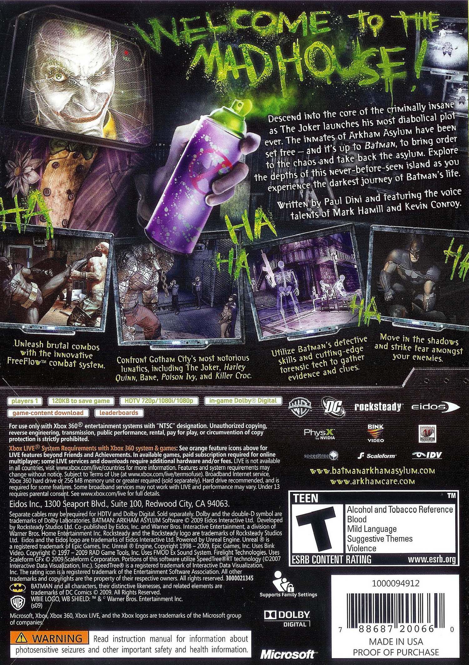 Batman: Arkham Asylum - Xbox 360