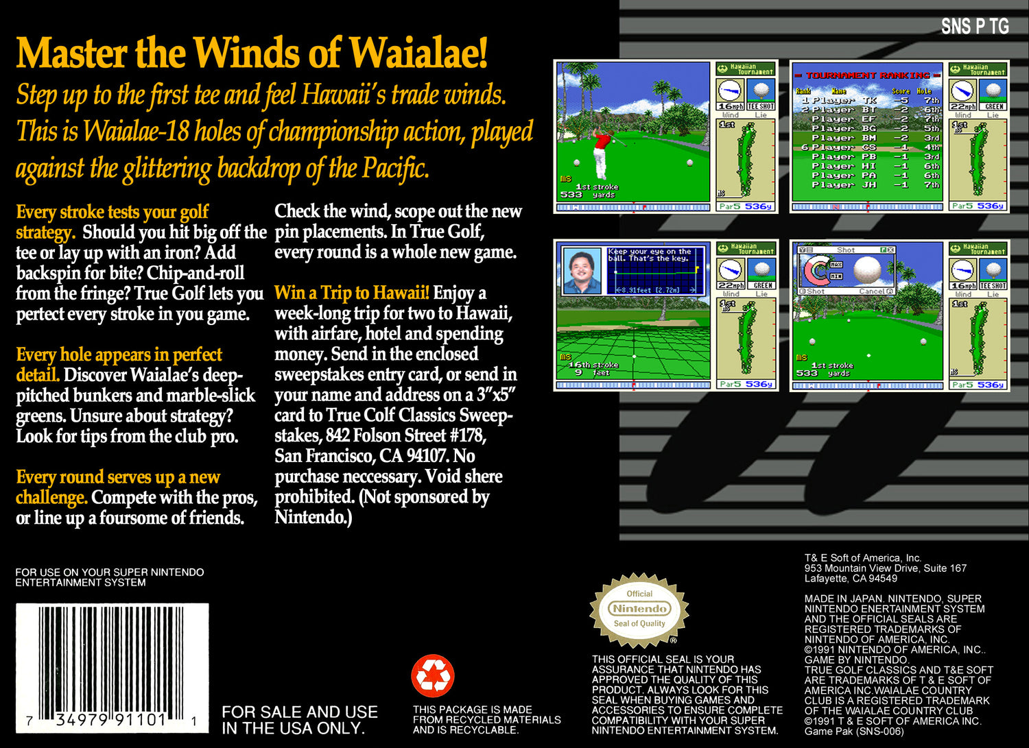 Waialae Country Club - Super Nintendo