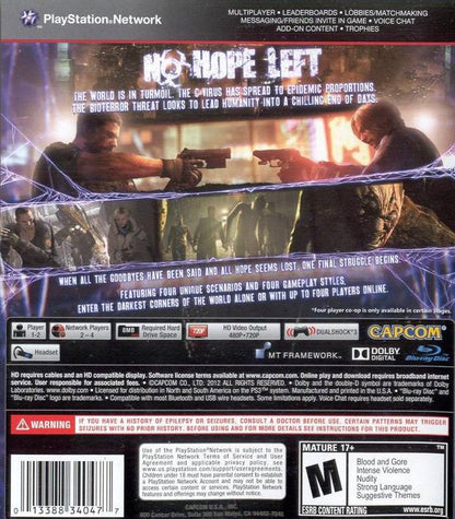 Resident Evil 6 - Playstation 3 - Retro Island Gaming