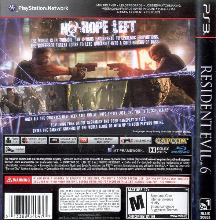 Resident Evil 6 [Greatest Hits] - Playstation 3