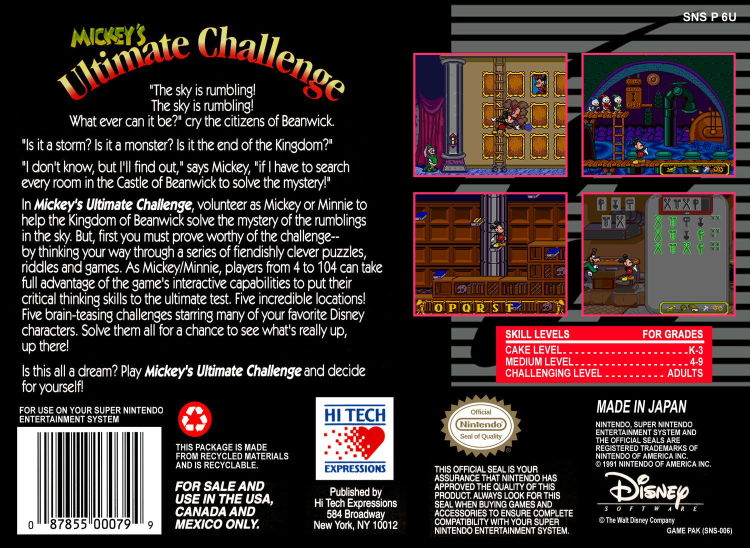Mickey's Ultimate Challenge - Super Nintendo