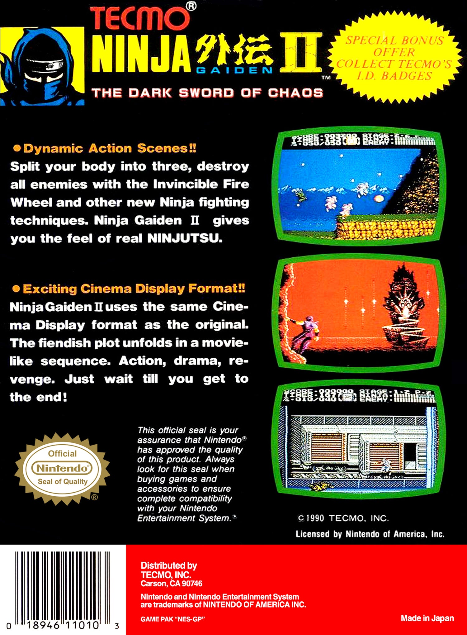 Ninja Gaiden II The Dark Sword of Chaos - NES