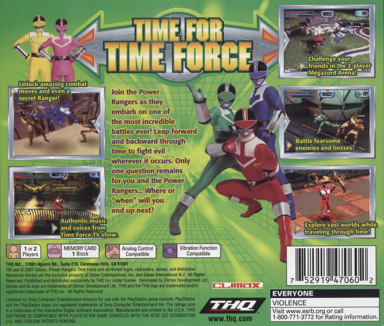Power Rangers Time Force - Playstation