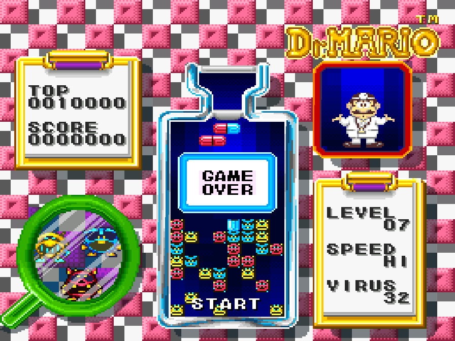 Tetris and Dr. Mario [Player's Choice] - Super Nintendo