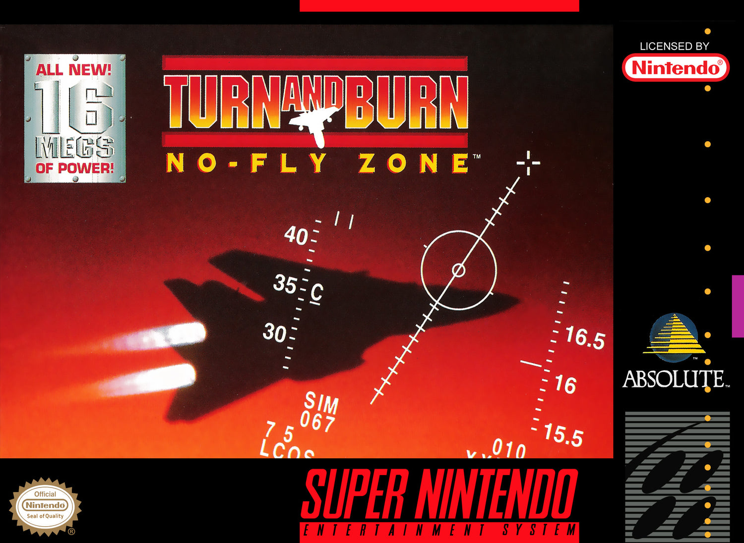 Turn and Burn No Fly Zone - Super Nintendo
