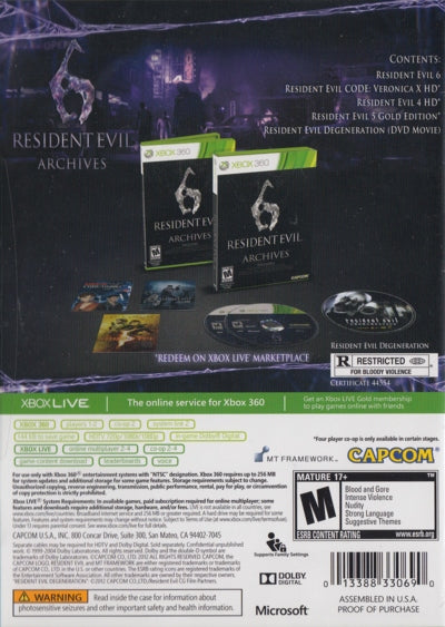Resident Evil 6 Archives - Xbox 360