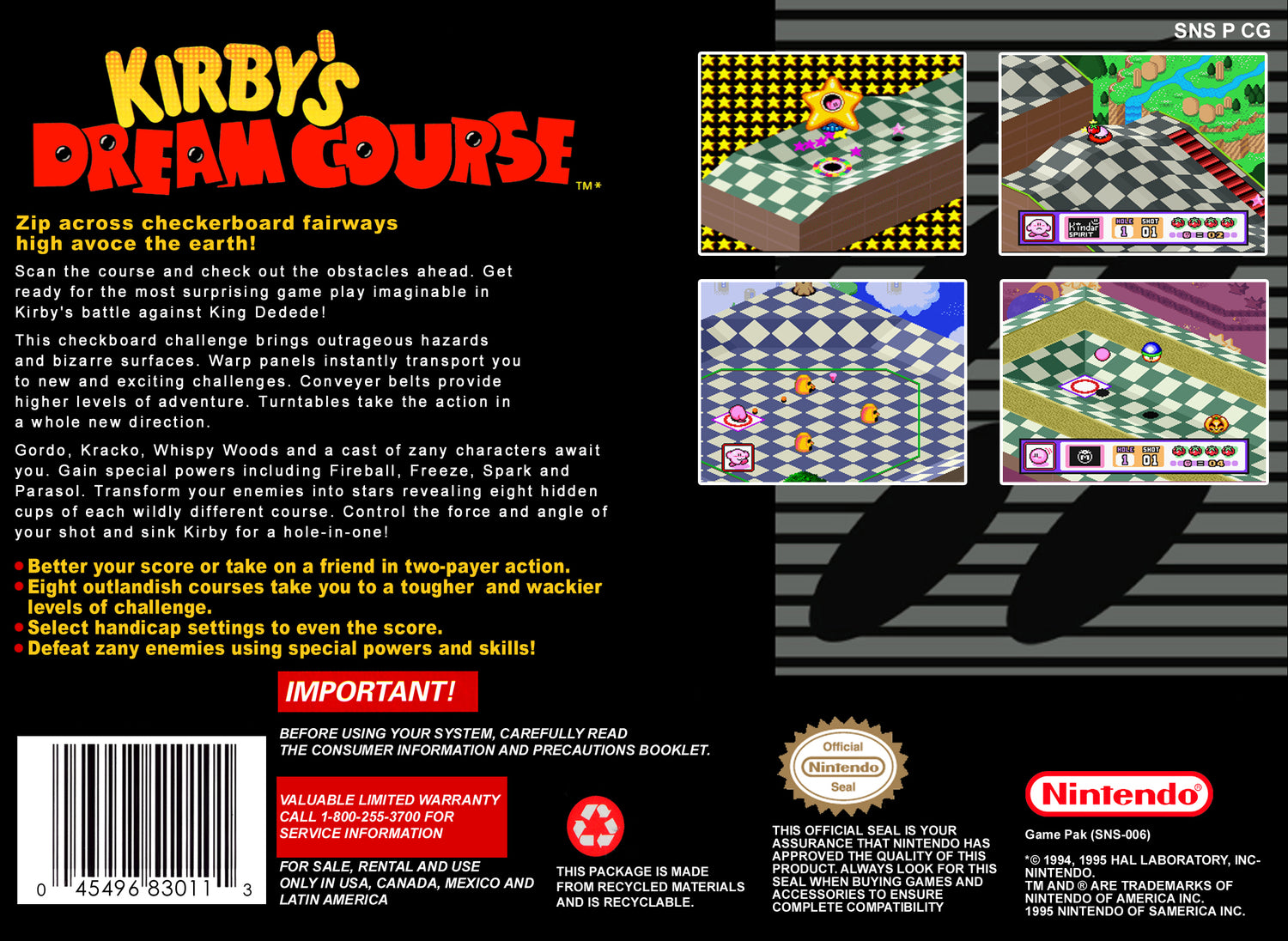 Kirby's Dream Course - Super Nintendo