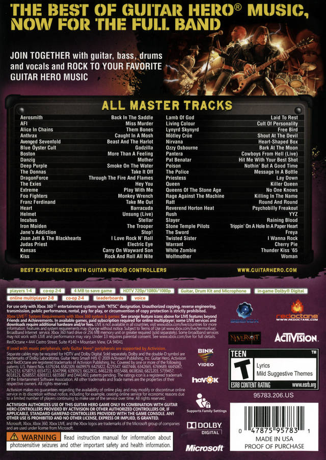 Guitar Hero Smash Hits - Xbox 360
