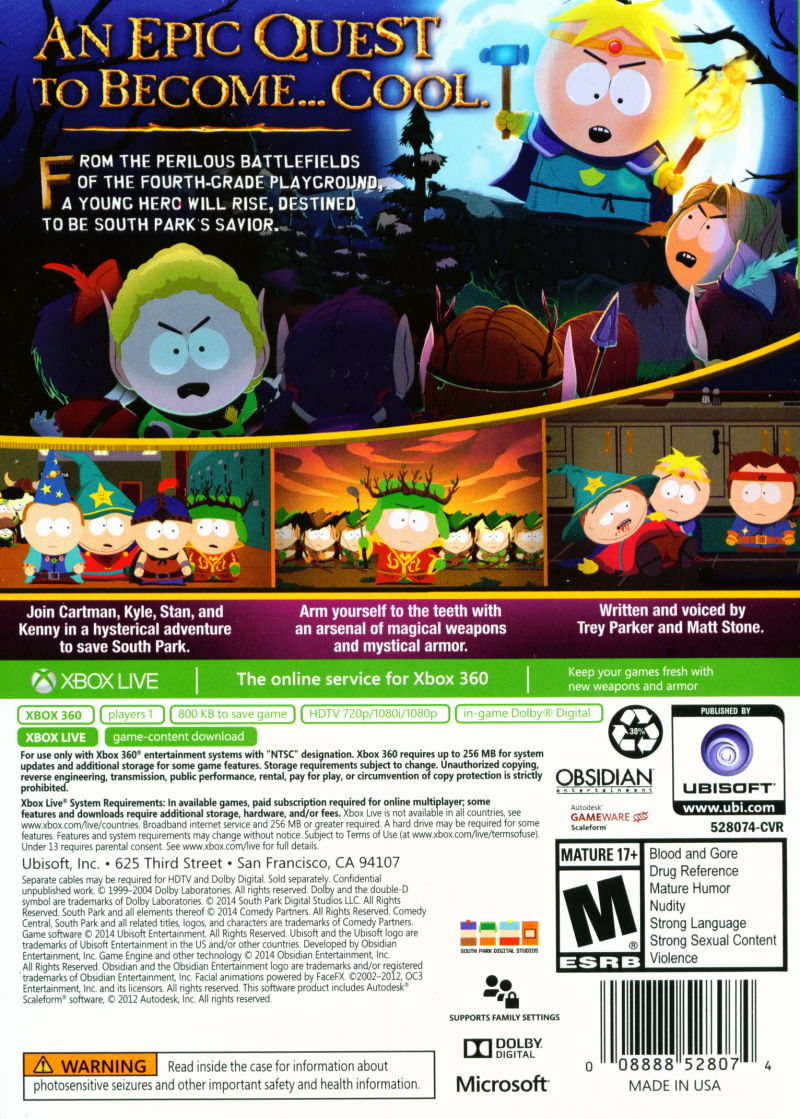 South Park: The Stick of Truth - Xbox 360