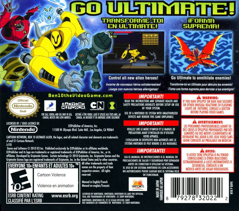 Ben 10: Ultimate Alien Cosmic Destruction - Nintendo DS