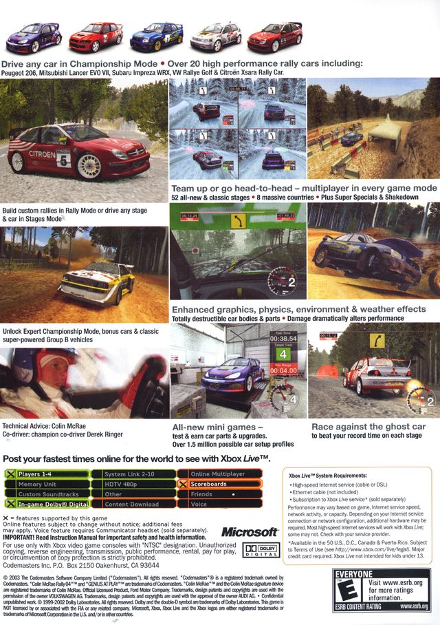 Colin McRae Rally 04 - Xbox
