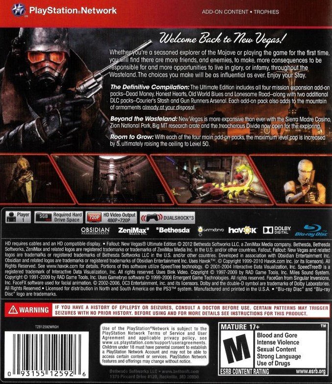 Fallout: New Vegas [Ultimate Edition Greatest Hits] - Playstation 3 - Retro Island Gaming