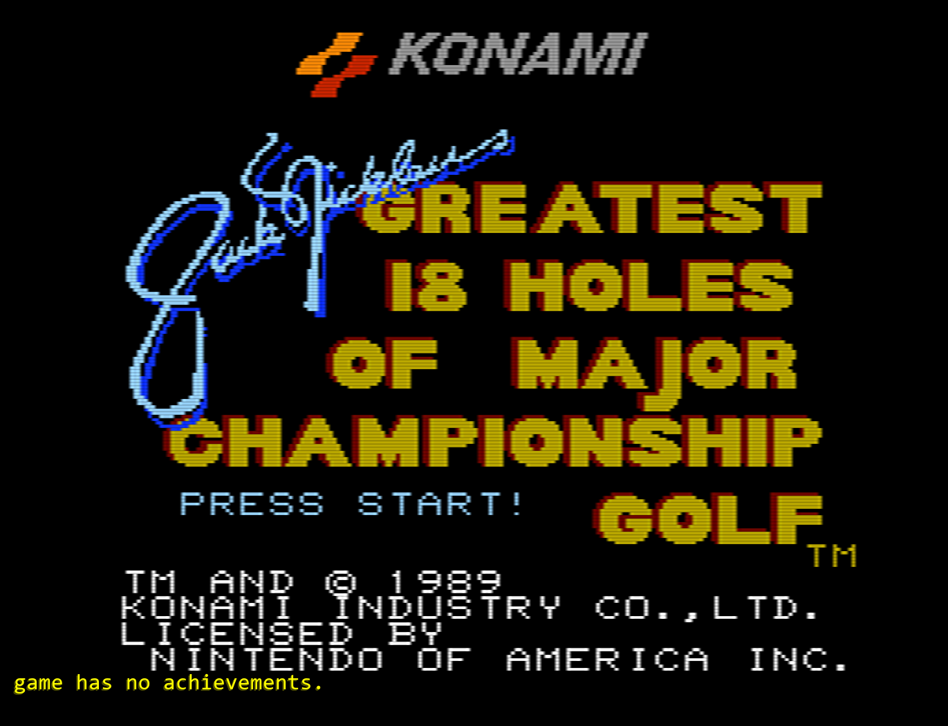 Jack Nicklaus Golf - NES