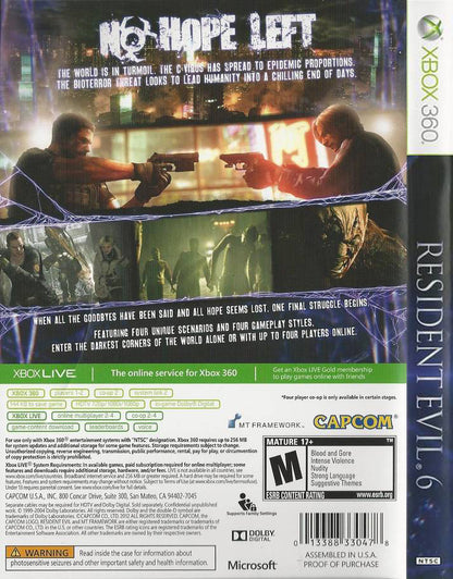 Resident Evil 6 - Xbox 360 - Retro Island Gaming