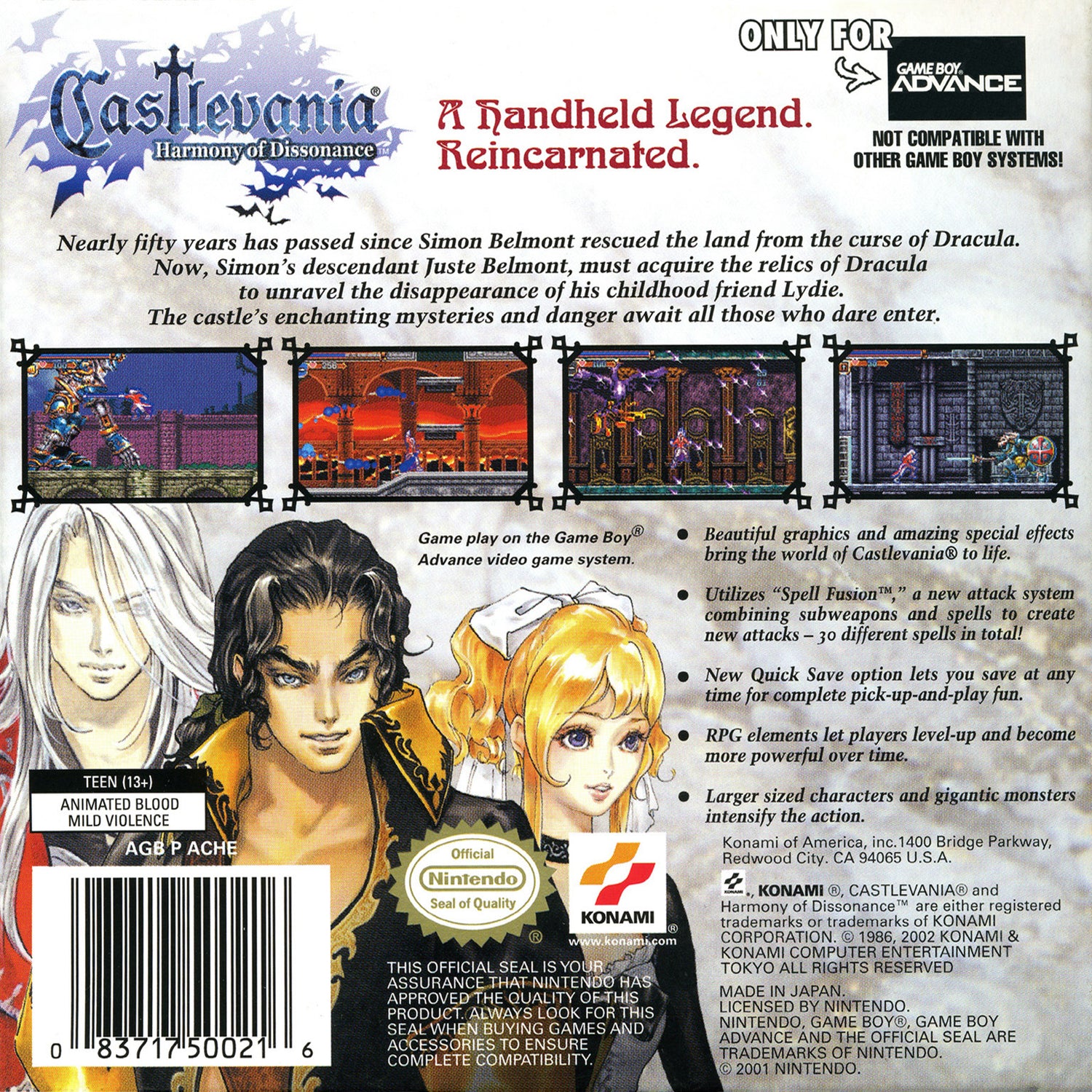 Castlevania Harmony of Dissonance - GameBoy Advance