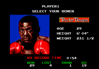 James Buster Douglas Knockout Boxing - Sega Genesis