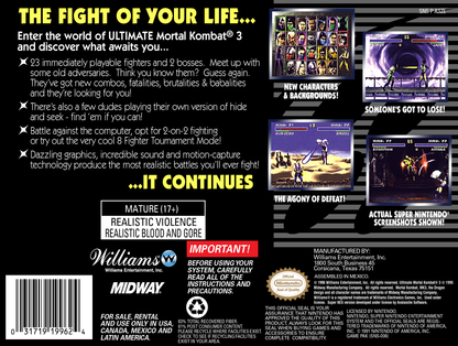 Ultimate Mortal Kombat 3 - Super Nintendo - Retro Island Gaming