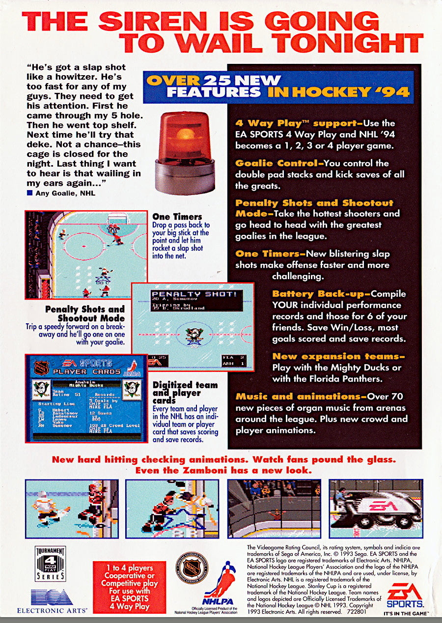 NHL 94 - Sega Genesis