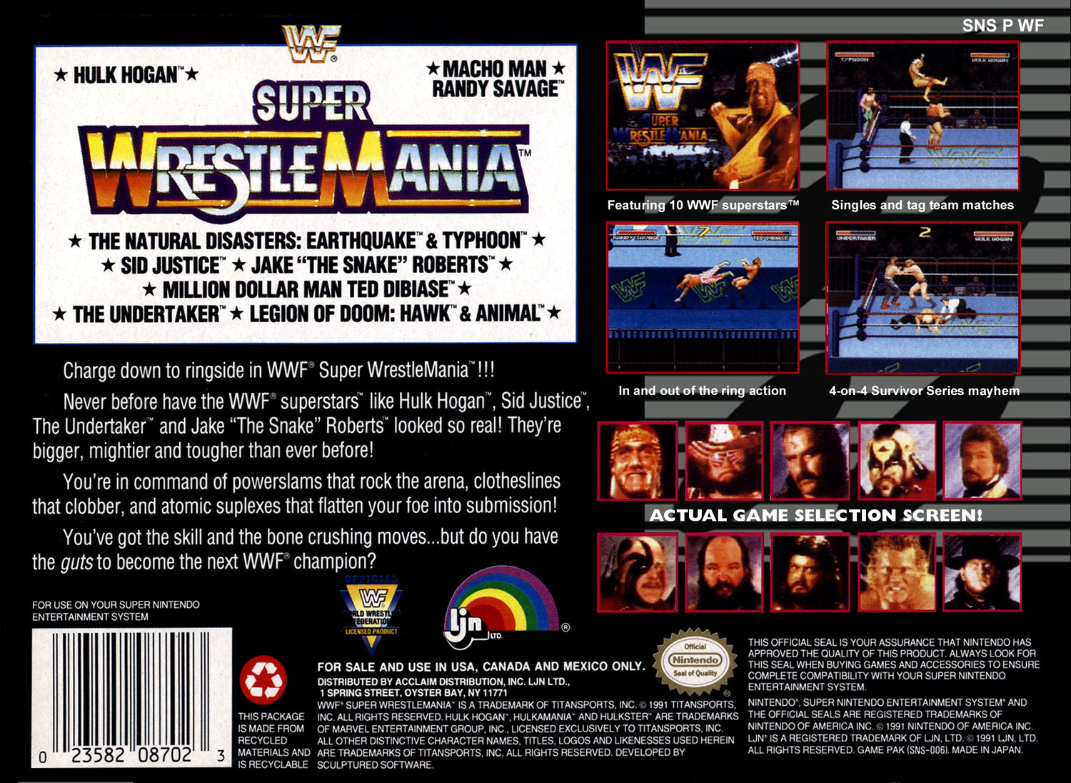 WWF Super Wrestlemania - Super Nintendo