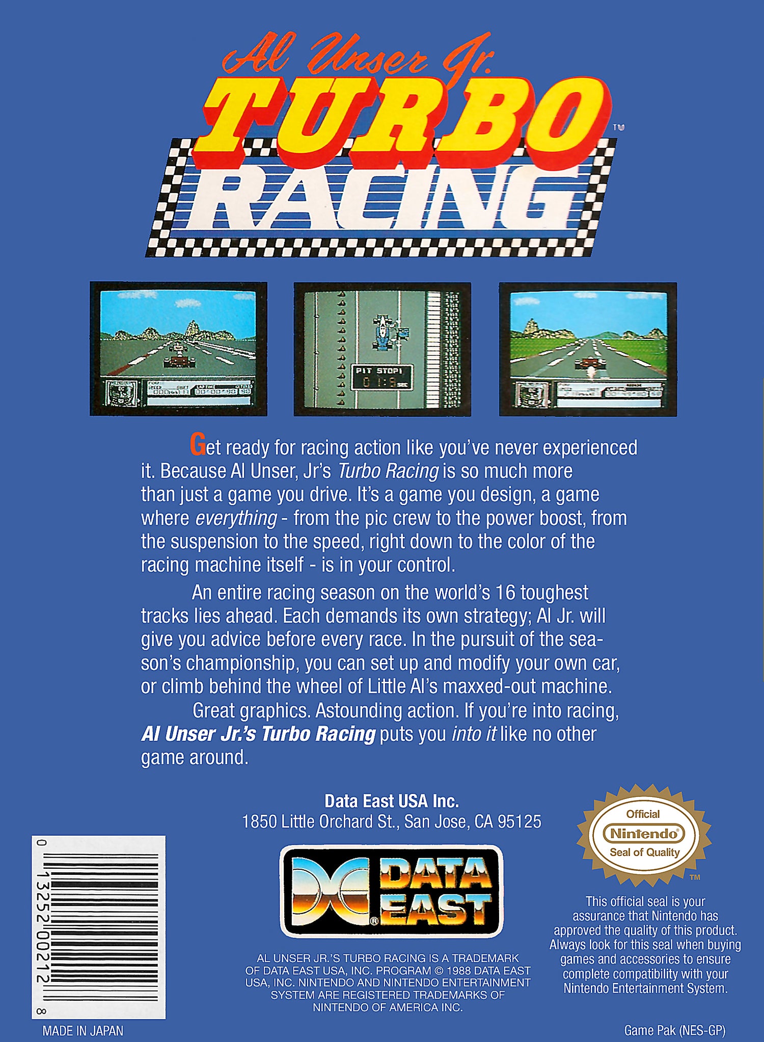 Al Unser Jr. Turbo Racing - NES