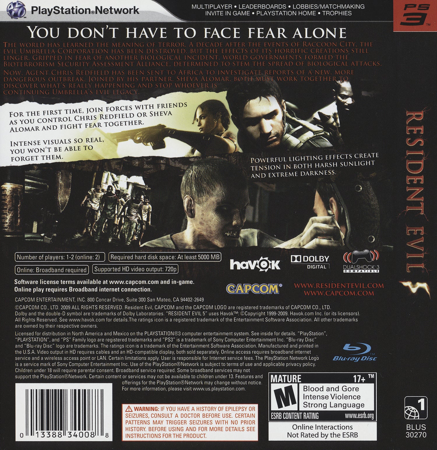 Resident Evil 5 - Playstation 3