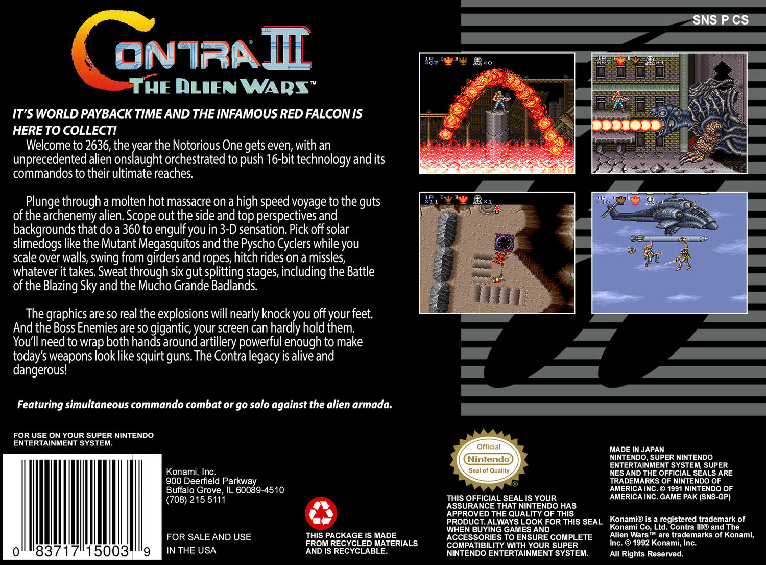 Contra III The Alien Wars - Super Nintendo