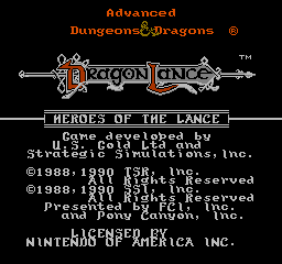 Advanced Dungeons & Dragons Heroes of the Lance - NES