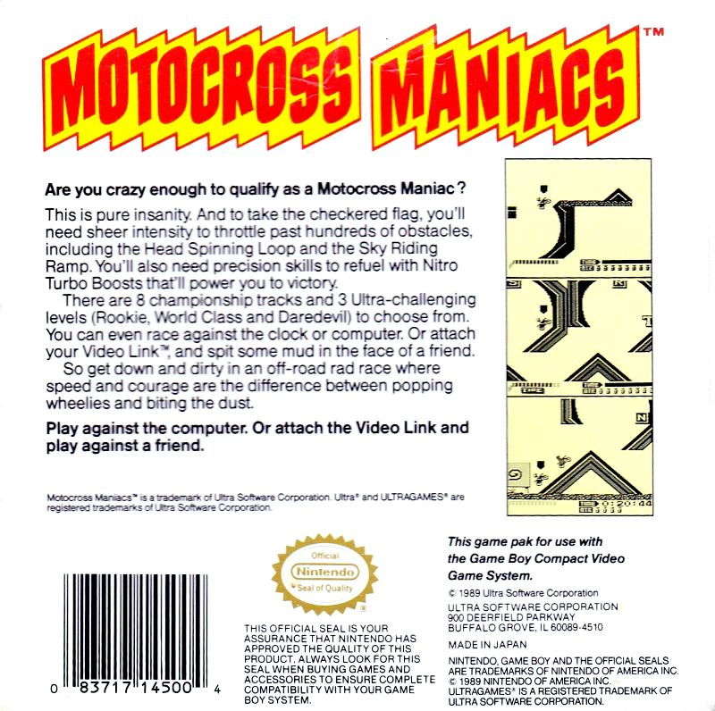 Motocross Maniacs - GameBoy