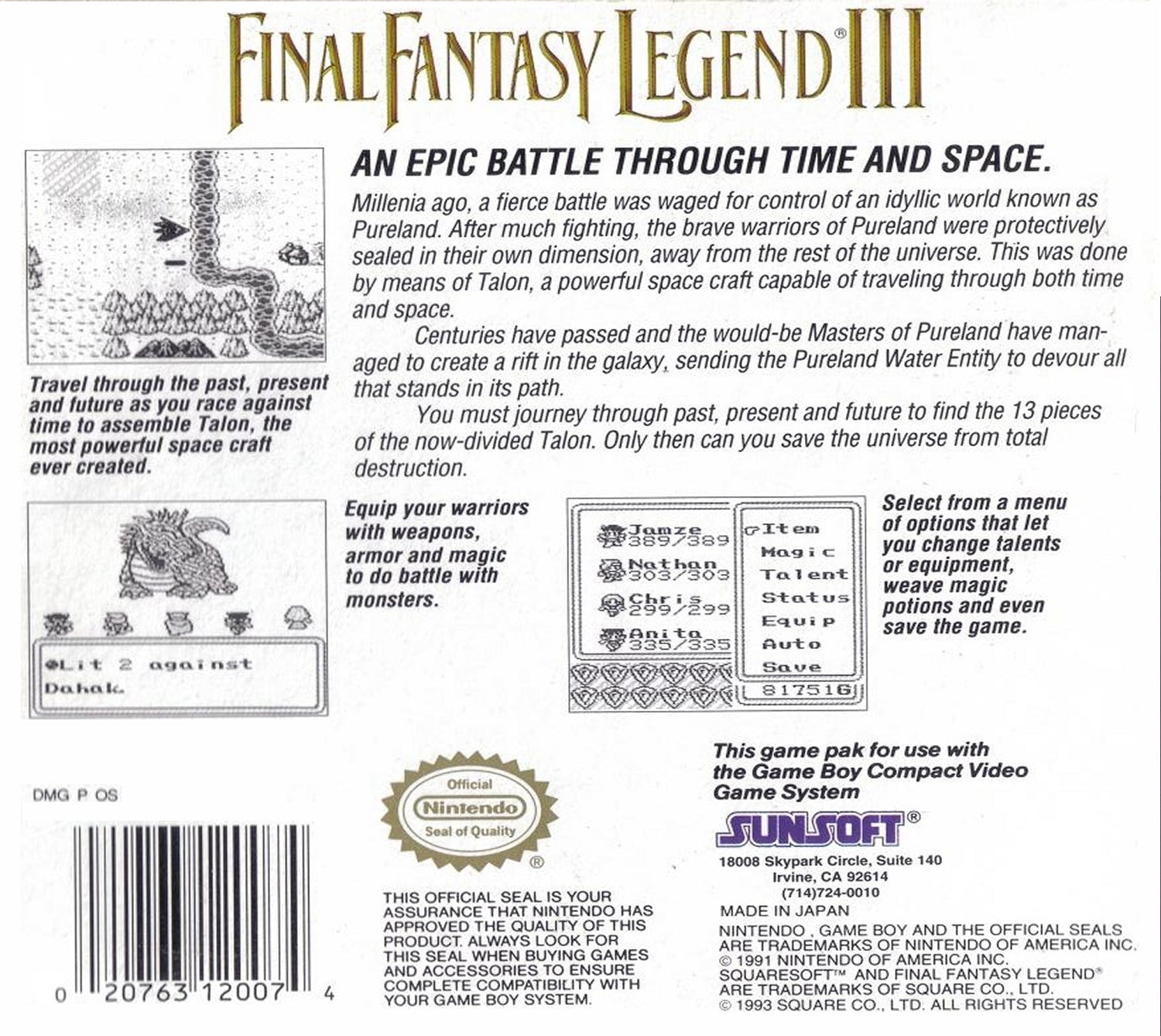 Final Fantasy Legend III [Sunsoft] - GameBoy - Retro Island Gaming