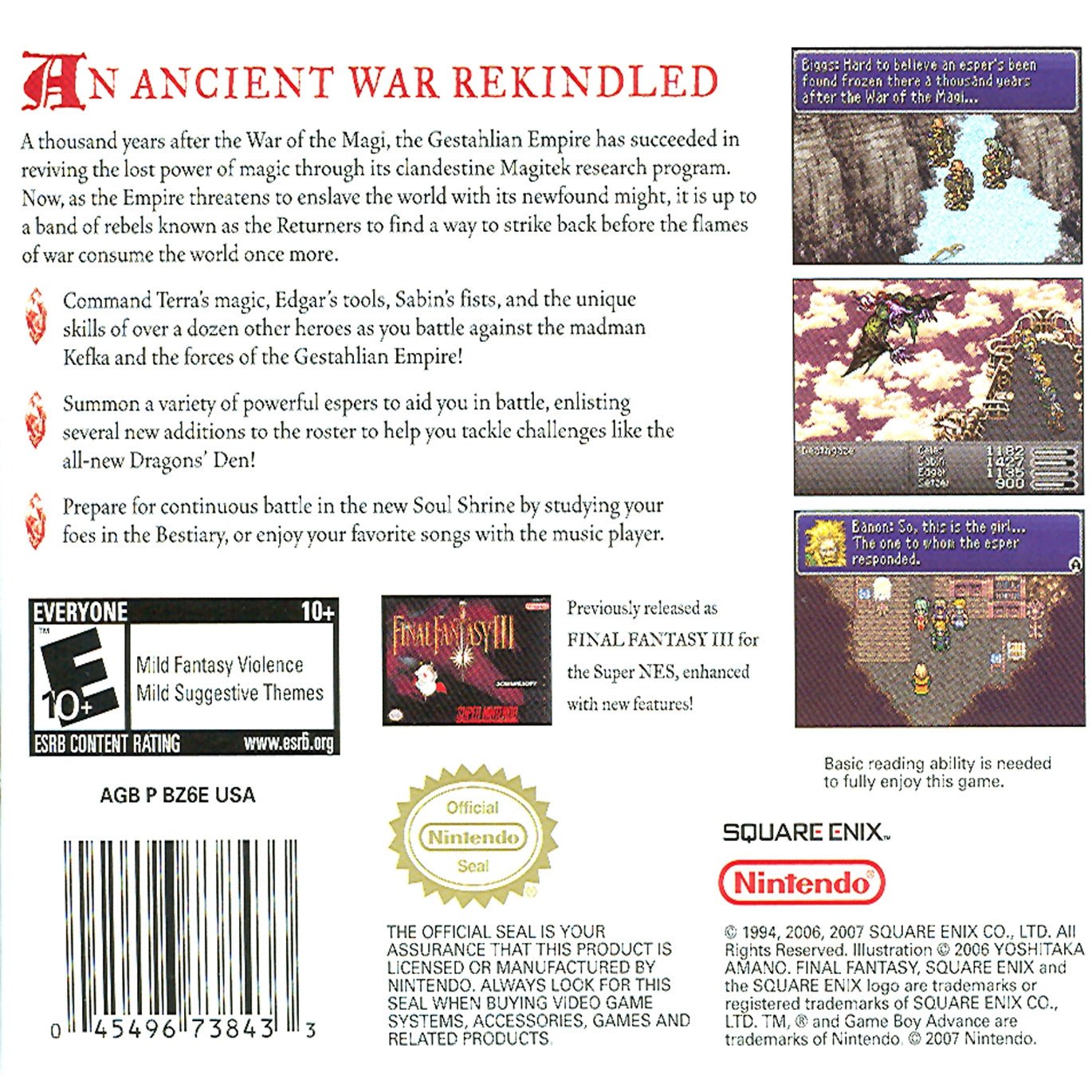 Final Fantasy VI Advance - GameBoy Advance - Retro Island Gaming
