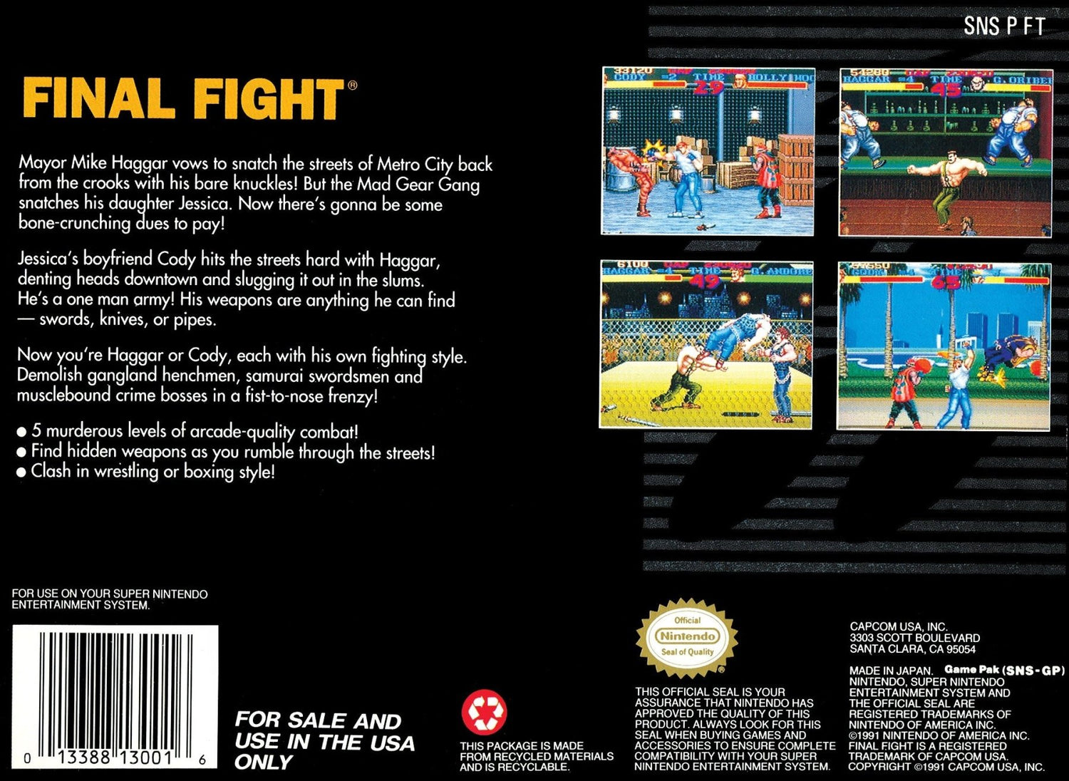 Final Fight - Super Nintendo - Retro Island Gaming