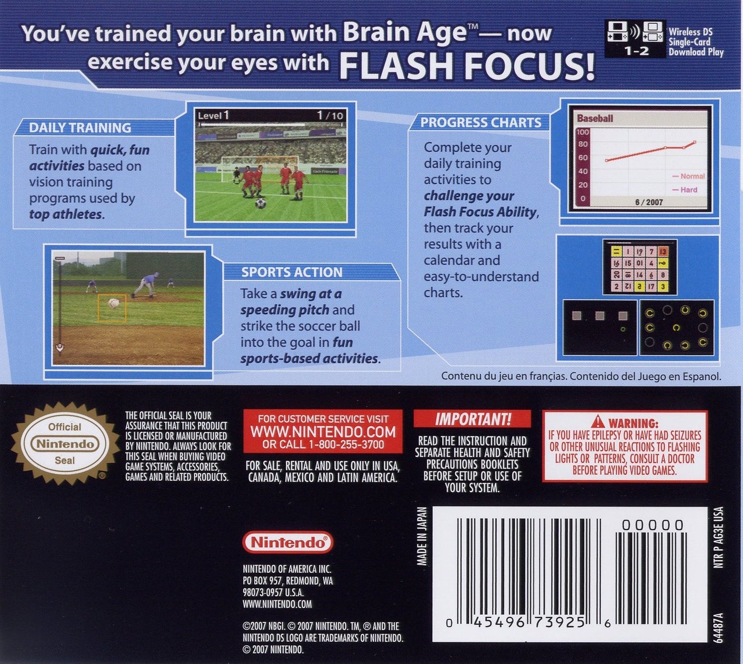 Flash Focus Vision Training - Nintendo DS - Retro Island Gaming