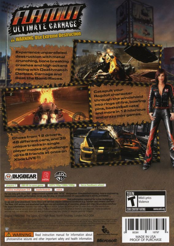 Flatout Ultimate Carnage - Xbox 360 - Retro Island Gaming