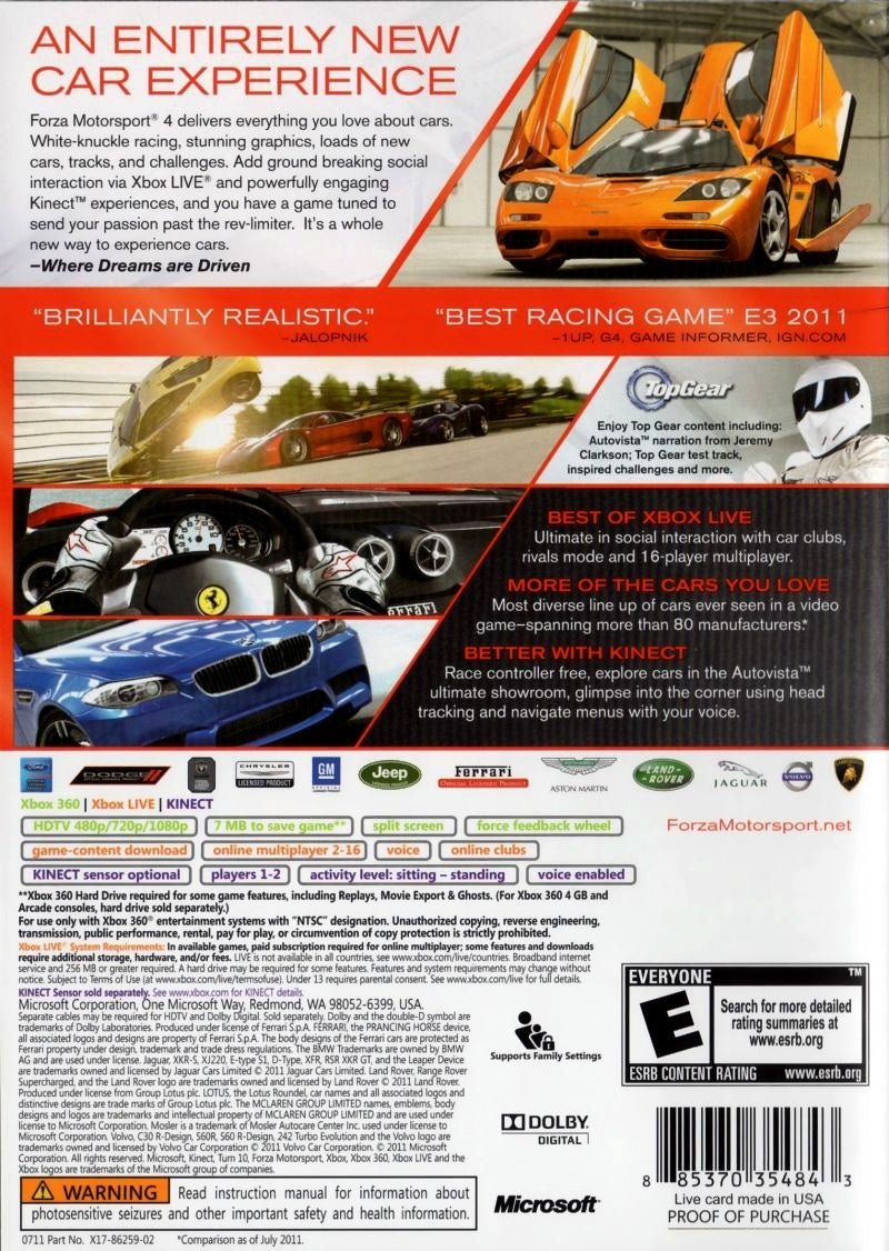 Forza Motorsport 4 - Xbox 360 - Retro Island Gaming
