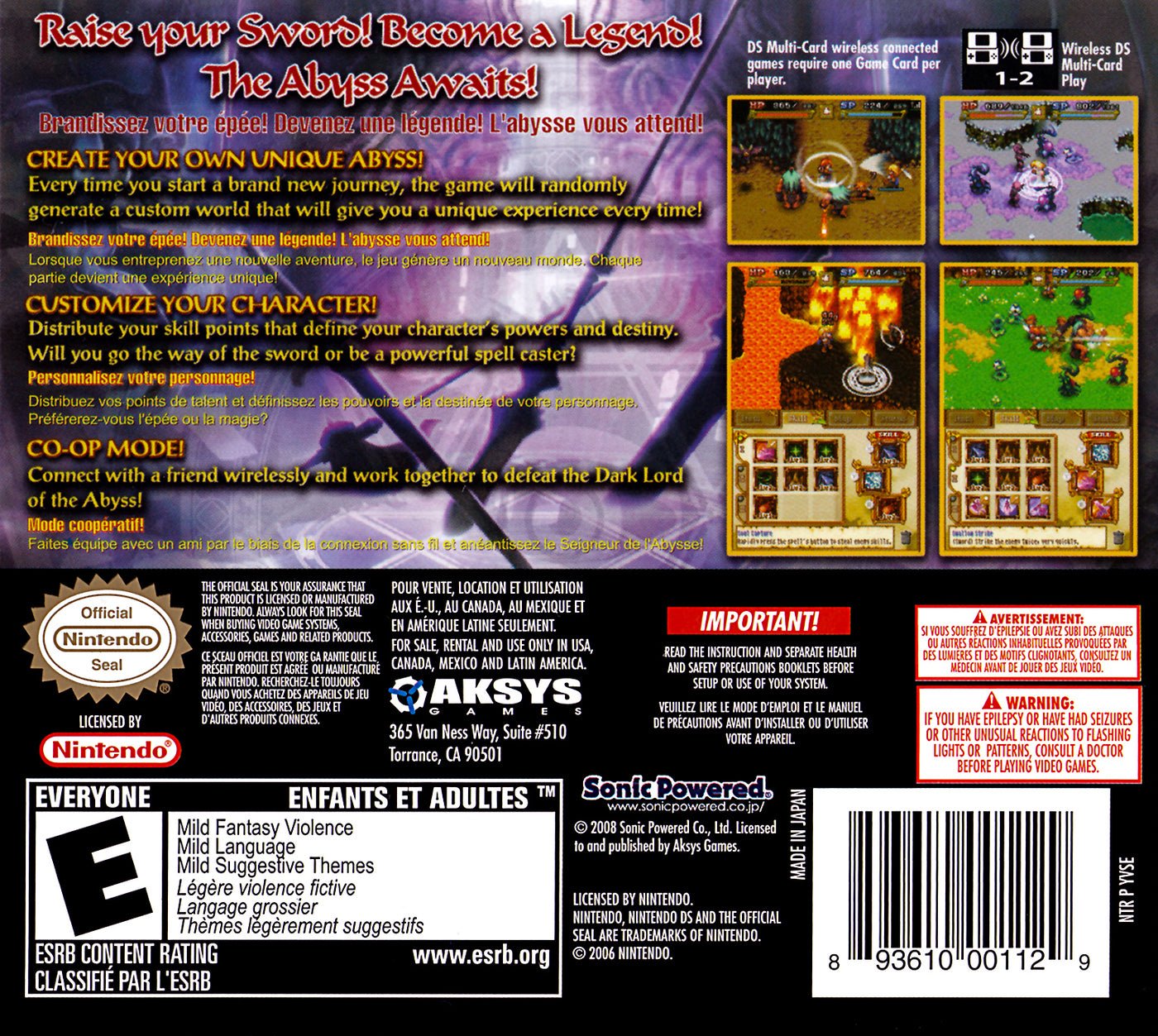 From the Abyss - Nintendo DS - Retro Island Gaming
