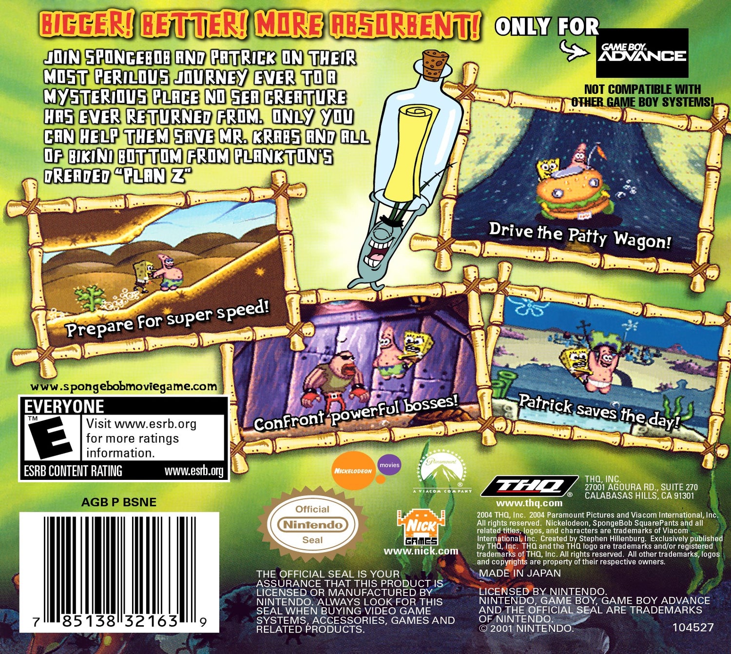 SpongeBob SquarePants The Movie - GameBoy Advance