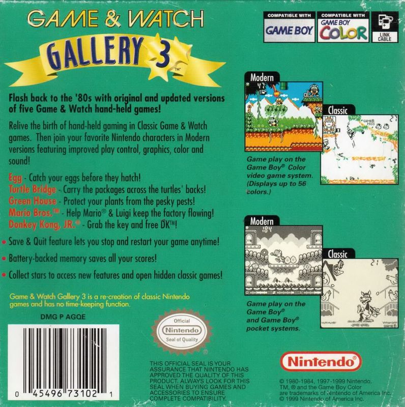 Game and Watch Gallery 3 - GameBoy Color - Retro Island Gaming
