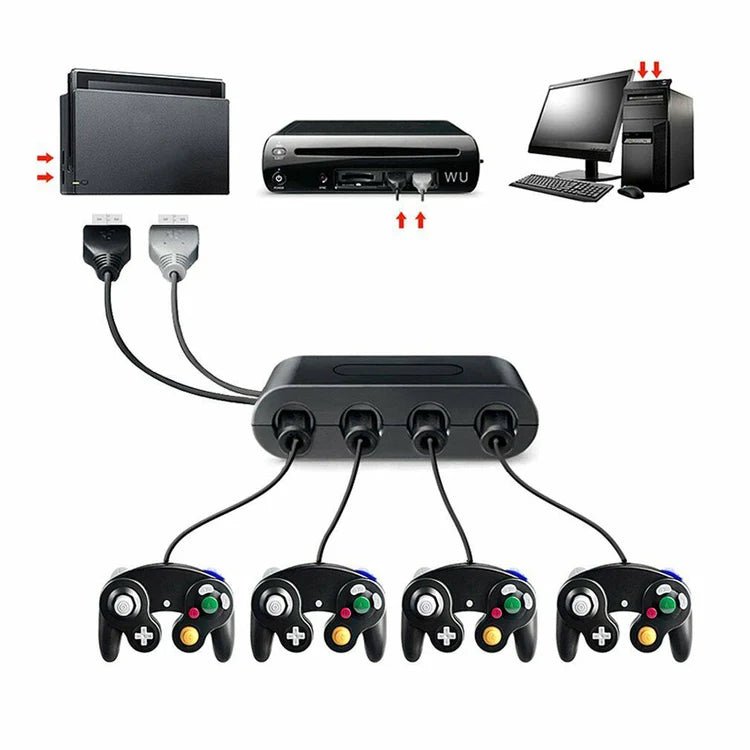 GameCube® Controller Adapter for Switch, Wii U and PC - xyab - Retro Island Gaming