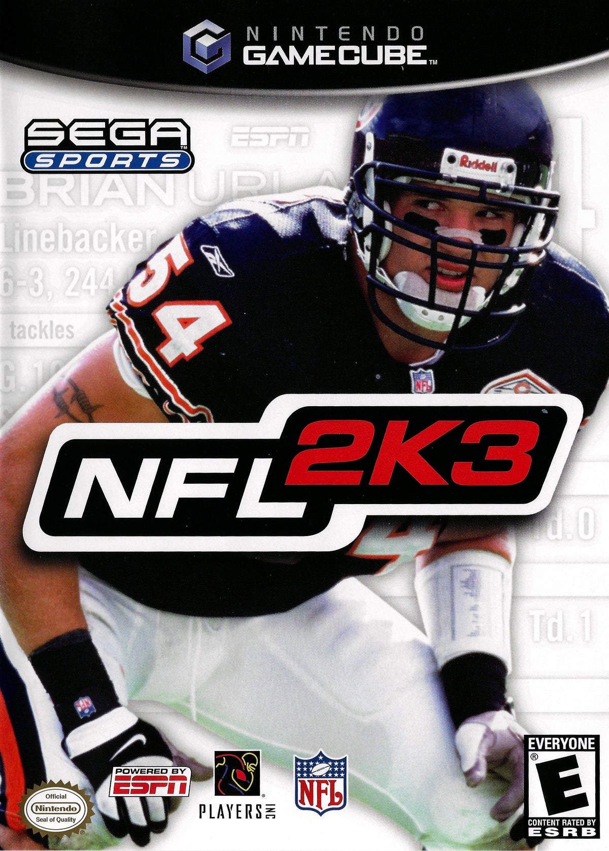 NFL 2K3 - Cubo de juego